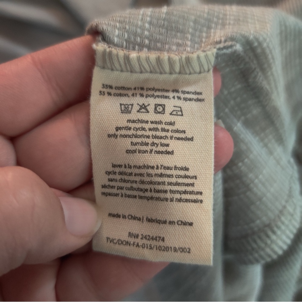 DONNI. Anthropologie Sandwash Ribbed Cardigan Light Beige Gray Striped Open - Picture 6 of 8